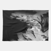 Bloemen van het bloeden, zwart en wit theedoek (Horizontaal)