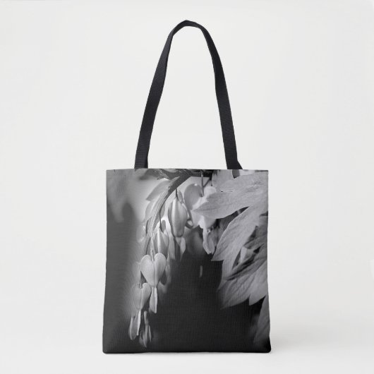 Bloemen van het bloeden, zwart en wit tote bag (Voorkant)