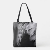 Bloemen van het bloeden, zwart en wit tote bag (Achterkant)