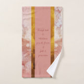 Bloemen van het dragen van de badhanddoek (peach/G Bad Handdoek (Handdoek)