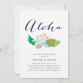 Bloemen van het eiland | Aloha bruiloftsdiner verw Kaart (Voorkant)