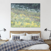 Bloemen van het Gebied op 3 panelen Canvas Afdruk (Insitu (Slaapkamer))