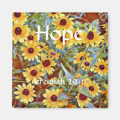 Bloemen van het geloof Jeremia 29:11 Wilde bloem m Magneet (Voorkant)