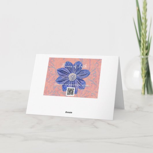 Bloemen van het geloof Psalm 27:1 briefkaart (Achterkant)