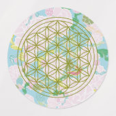 Bloemen van het leven labels (Design 1)