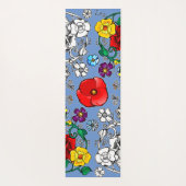 bloemen van het pertussis yogamat (Achterkant)