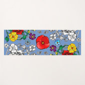 bloemen van het pertussis yogamat (Voorkant (horizontaal))