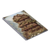 bloemen van het vintaje - fantasiehuis 1 notitieboek (Rechterzijde)