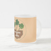 Bloemen van Hope Three Leaf Clover - Inspirerend Matglas Koffiemok (Voorkant rechts)