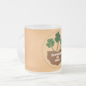 Bloemen van Hope Three Leaf Clover - Inspirerend Matglas Koffiemok (Voorkant links)