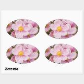 Bloemen van Japanse anemone Ovale Sticker (Vel)