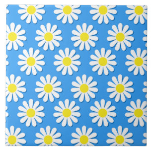 bloemen van kamille tegeltje