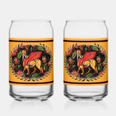 Bloemen van Lamassu Drinkware Set Blikvorm Glas (Voorkant)