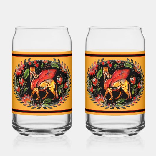 Bloemen van Lamassu Drinkware Set Blikvorm Glas (Voorkant)
