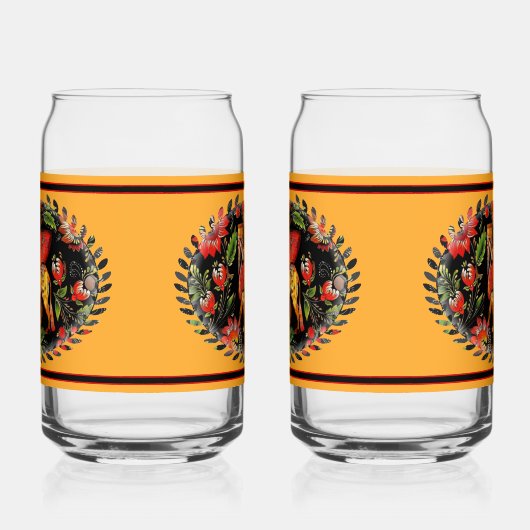 Bloemen van Lamassu Drinkware Set Blikvorm Glas (Links)