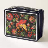 Bloemen van Lamassu Metalen Lunchbox (Achterkant)