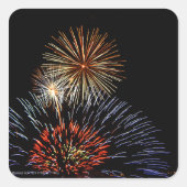 Bloemen van lichtsticker vierkante sticker (Voorkant)