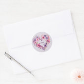 Bloemen van Liefde | Aangepaste naam | Bloemen Ronde Sticker (Envelop)