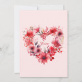 Bloemen van Liefde | Aangepaste naam | VALENTIJNSD Feestdagenkaart (Voorkant)