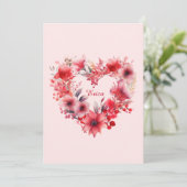 Bloemen van Liefde | Aangepaste naam | VALENTIJNSD Feestdagenkaart (Staand voorkant)