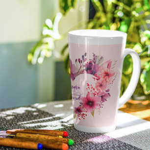 Bloemen van Liefde   Aangepaste namen   VALENTIJNS Latte Mok
