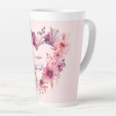 Bloemen van Liefde | Aangepaste namen | VALENTIJNS Latte Mok (Rechterhoek)
