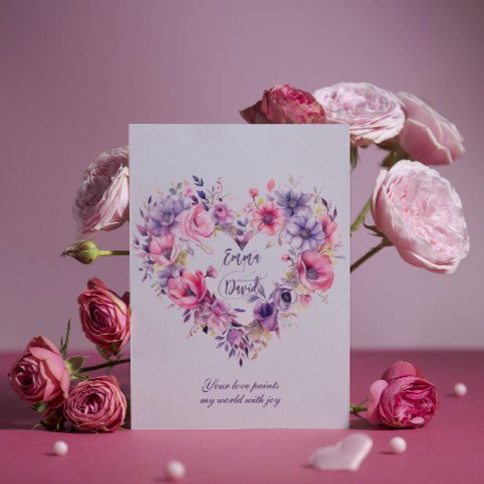 Bloemen van Liefde | Bloemen | Aangepaste namen en Feestdagenkaart