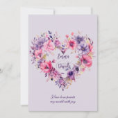 Bloemen van Liefde | Bloemen | Aangepaste namen en Feestdagenkaart (Voorkant)