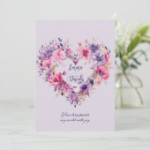 Bloemen van Liefde | Bloemen | Aangepaste namen en Feestdagenkaart (Staand voorkant)