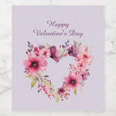 Bloemen van Liefde | Bloemen | Fijne Valentijnsdag Wijn Etiket (Enkel label)