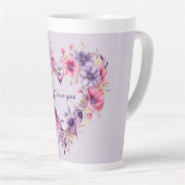 Bloemen van Liefde | Bloemkrans | VALENTIJNSDAG Latte Mok (Rechterhoek)