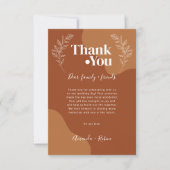 Bloemen van Liefde: Eenvoudige Abstracte Bladeren Bedankkaart (Voorkant)