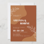 Bloemen van Liefde: Eenvoudige Abstracte Bladeren  Kaart (Voorkant)