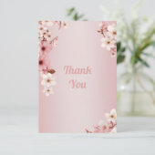 Bloemen van Liefde" Huwelijksuitnodiging Collectie Bedankkaart (Staand voorkant)