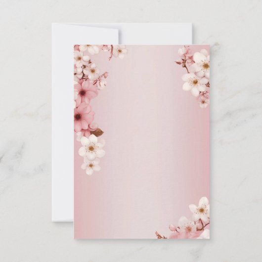 Bloemen van Liefde" Huwelijksuitnodiging Collectie Bedankkaart (Achterkant)