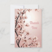 Bloemen van Liefde" Huwelijksuitnodiging Collectie Bedankkaart (Voorkant)