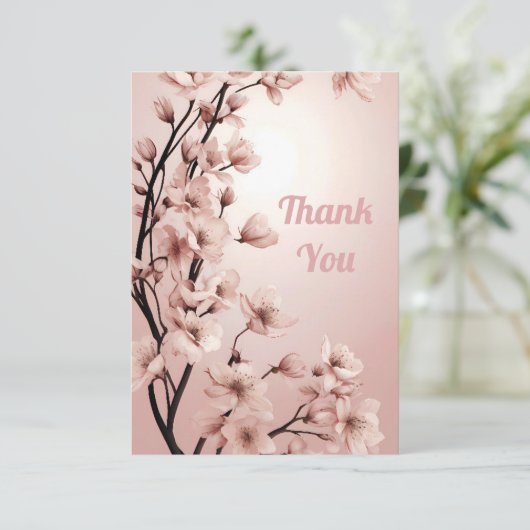 Bloemen van Liefde" Huwelijksuitnodiging Collectie Bedankkaart (Staand voorkant)