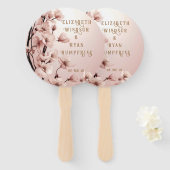 Bloemen van Liefde" Huwelijksuitnodiging Collectie Handwaaier (Voorkant en achterkant)