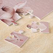 Bloemen van Liefde" Huwelijksuitnodiging Collectie Legpuzzel (Zijkant)