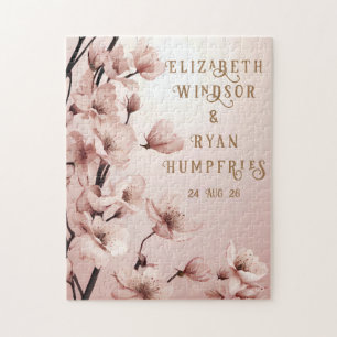 Bloemen van Liefde" Huwelijksuitnodiging Collectie Legpuzzel