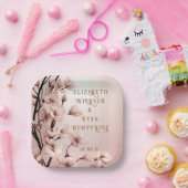 Bloemen van Liefde" Huwelijksuitnodiging Collectie Papieren Bordje (Feest)