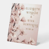 Bloemen van Liefde" Huwelijksuitnodiging Collectie Reclamebord Met Voetstuk (Voorkant)