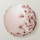 Bloemen van Liefde" Huwelijksuitnodiging Collectie Rond Kussen (Achterkant)