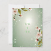 Bloemen van Liefde" Huwelijksuitnodiging Collectie RSVP Kaartje (Achterkant)