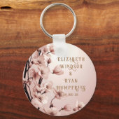 Bloemen van Liefde" Huwelijksuitnodiging Collectie Sleutelhanger (Voorkant)