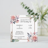 Bloemen van liefde kaart (Staand voorkant)