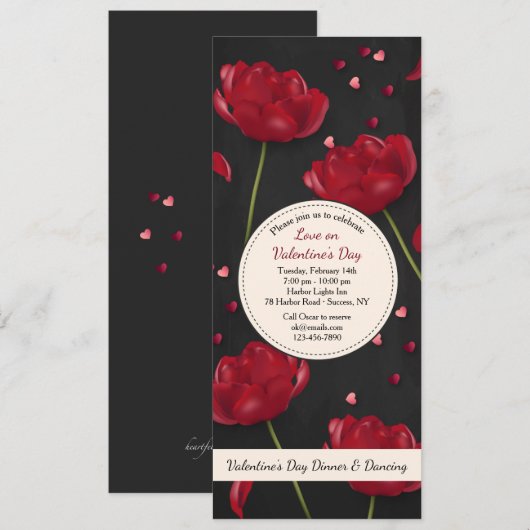 Bloemen van Liefde Uitnodiging (Voorkant / Achterkant)