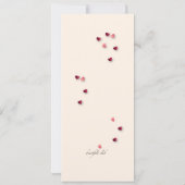 Bloemen van Liefde Uitnodiging Cream Achtergrond (Achterkant)