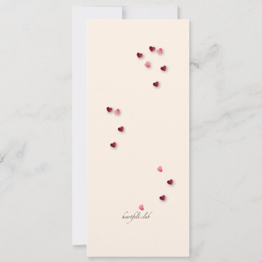 Bloemen van Liefde Uitnodiging Cream Achtergrond (Achterkant)