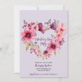 Bloemen van liefde | Valentijnsdag Party Invitatio Kaart (Voorkant)